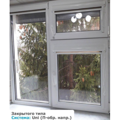 Рулонні штори закритого типу (з П-подібними напрямними)