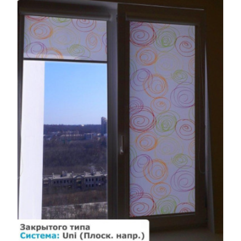 Рулонні штори закритого типу з малюнками